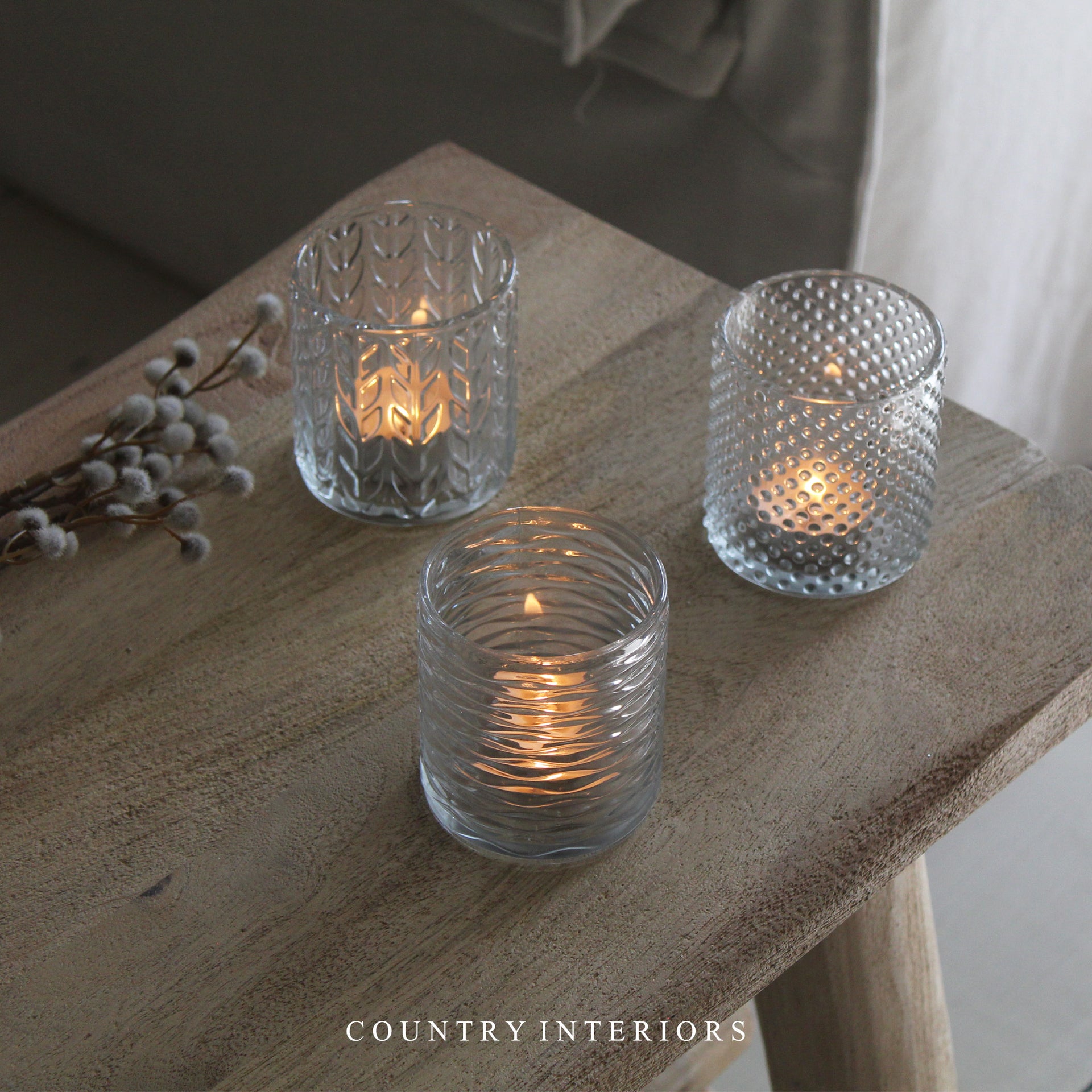 Glass Tealight Holders - Various Styles – Country Interiors