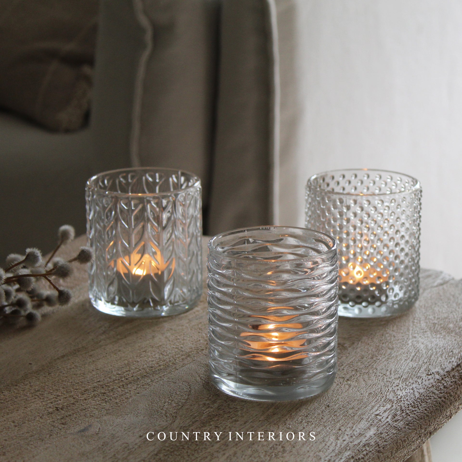 Glass Tealight Holders - Various Styles – Country Interiors