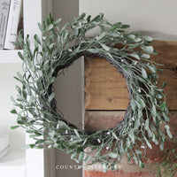 Frosted Mistletoe Wreath - 50cm