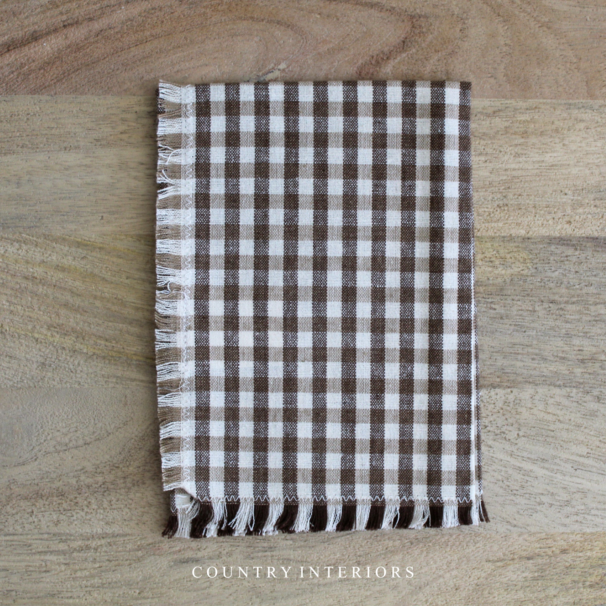 The Pioneer Woman Set of 4 Gingham Woven Fabric Napkins - Each