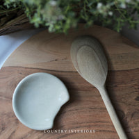 Stoneware Spoon Rest in Milk White
