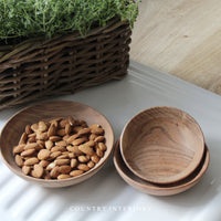 Acacia Wood Serving Bowl Set