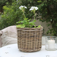 Round Rattan Planters - Three Sizes