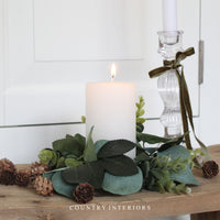 Eucalyptus & Rose Leaf Candle Ring