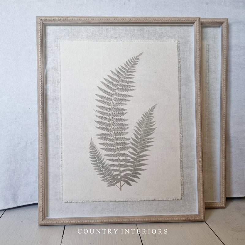 Leaf Wall Art with Natural Beaded Frame - Two Designs