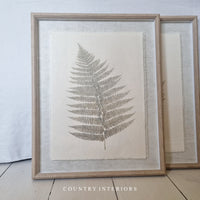 Leaf Wall Art with Natural Beaded Frame - Two Designs