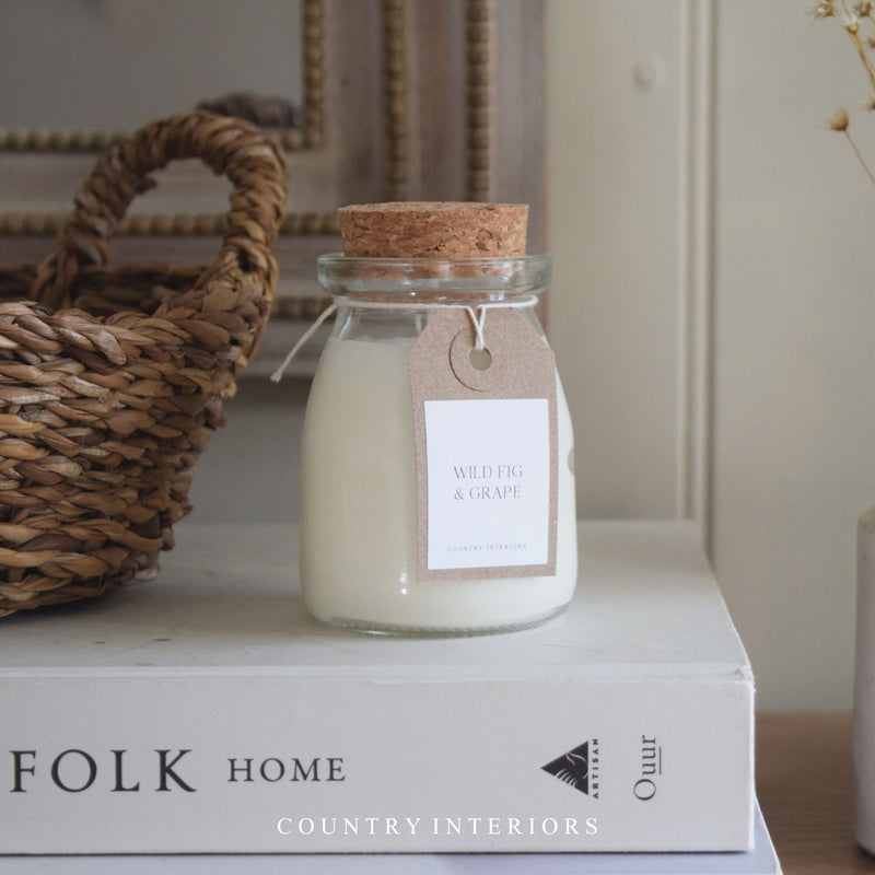 Milk Jar Candle - Wild Fig & Grape