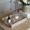 Brushed White Rattan Tray